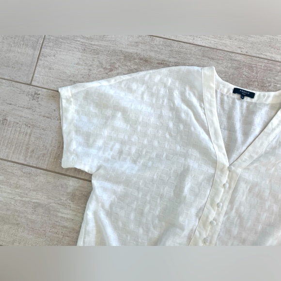FRNCH Paris White Blouse M/L - Picture 2 of 10